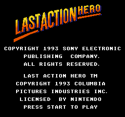 Last Action Hero Title Screen
